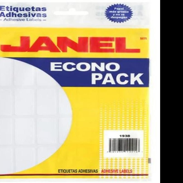 ETIQUETA ADH. BCA. JANEL 19X38 23 PAQ.C20H. E.20